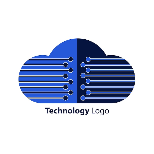 Vector color technology logo sample