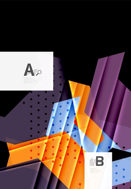 Vettore triangoli di colore sfondo moderno geometrico astratto