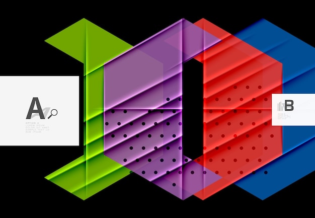 Vettore sfondo di triangoli di colore fondo astratto geometrico moderno