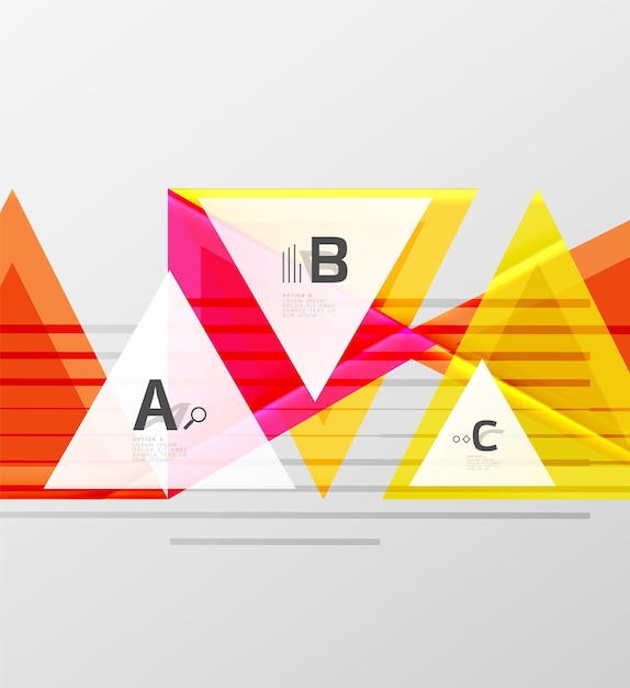 Vector color triangles background modern geometric abstract background