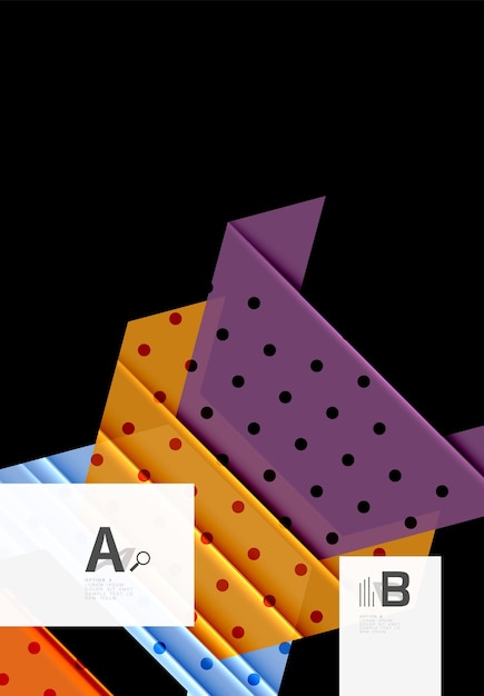 Vettore sfondo di triangoli di colore fondo astratto geometrico moderno