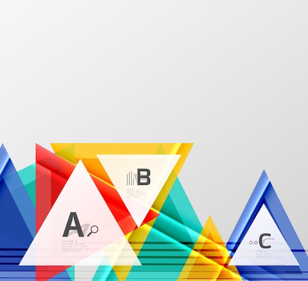 Color triangles background modern geometric abstract background