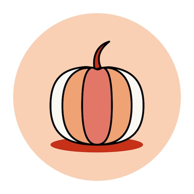 Color vector icon of pumpkin