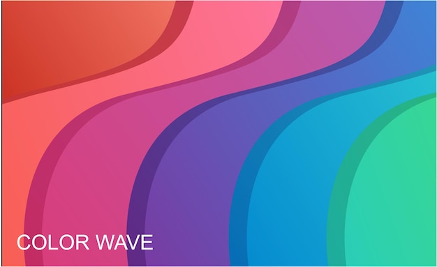 Color wave background graphic design