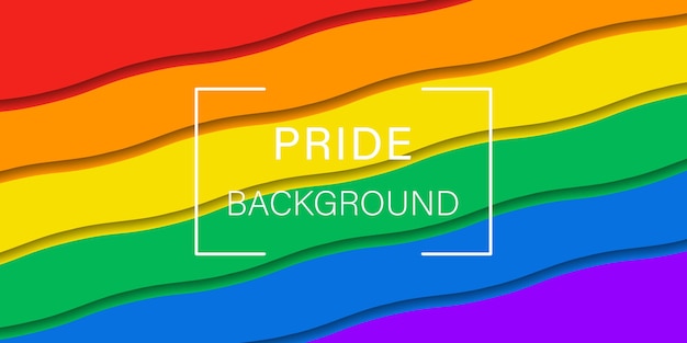 Vector color waved flag symbol of lgbt community rainbow background sign of lgbt vector illustration