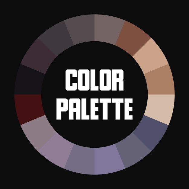 Color wheel combinations. universal color palette. vector illustration