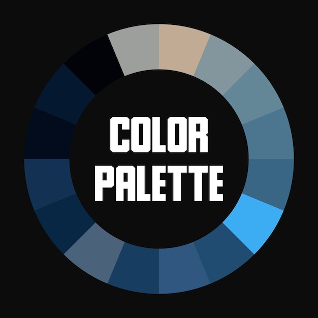 Color wheel combinations. Universal color palette. Vector illustration