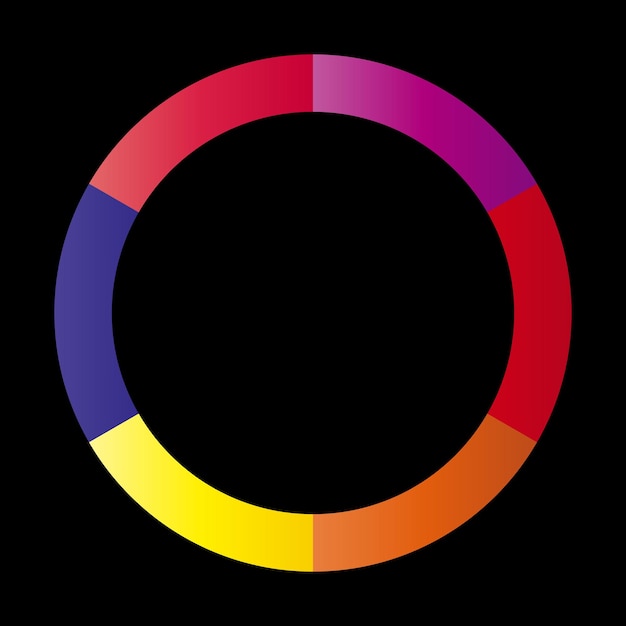 Vector color wheel pallet spectrum gradient color circle