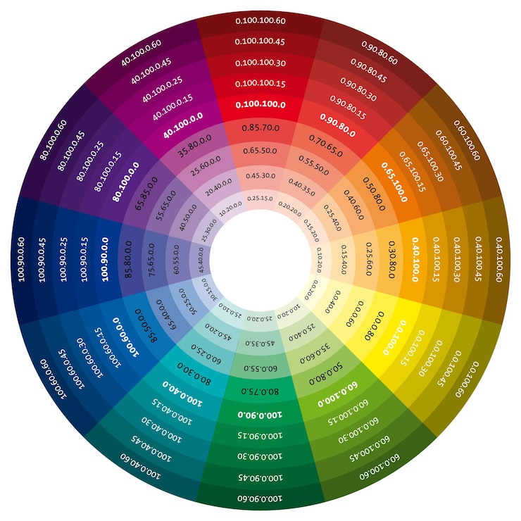 Vector color wheel vector vector illustration