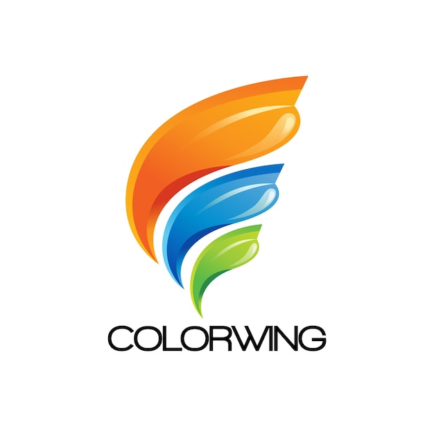 Vector color wing logo template