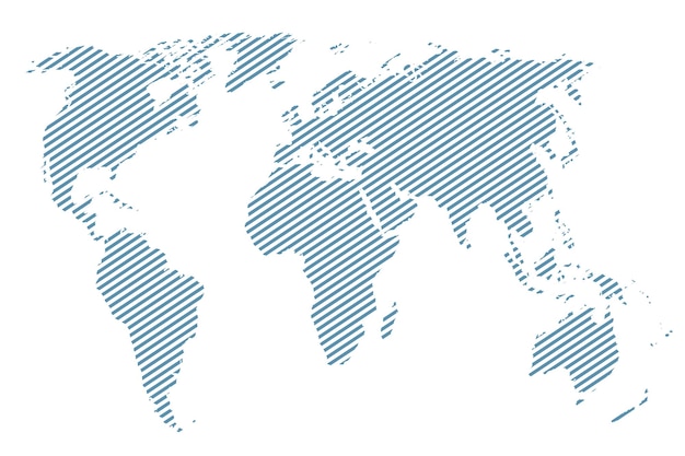 Цветная карта мира бумаги Красочная векторная иллюстрация