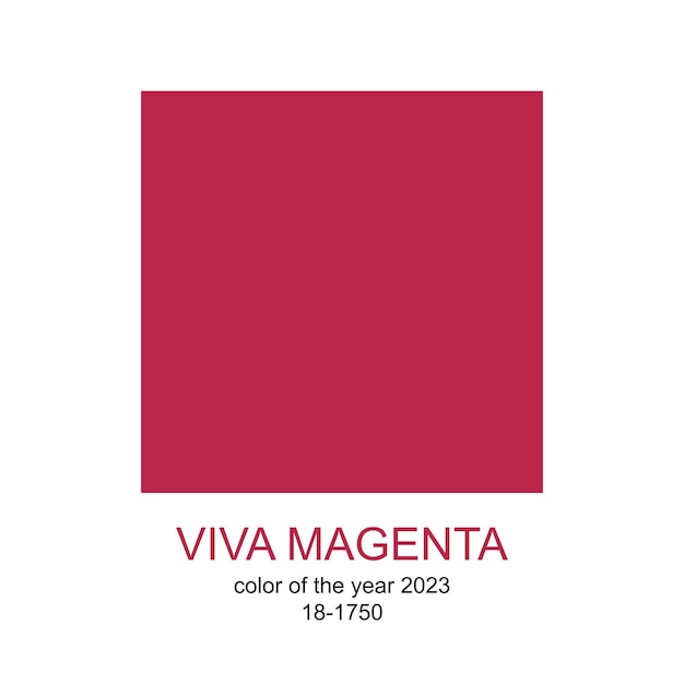 Color of the year 2023 Viva Magenta color card