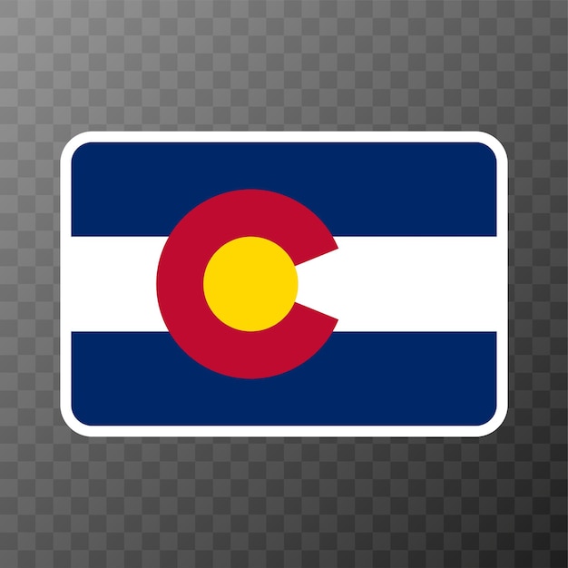 Colorado state flag Vector illustration