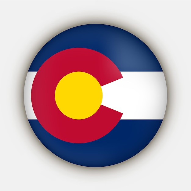 Colorado state flag Vector illustration