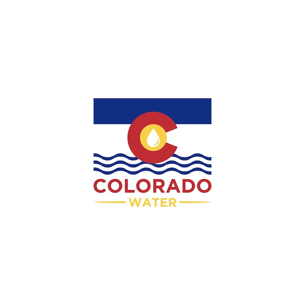 Дизайн водного логотипа Колорадо