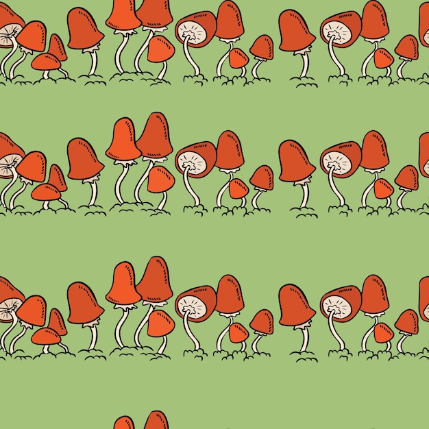 Colordul comic art mushroom pattern