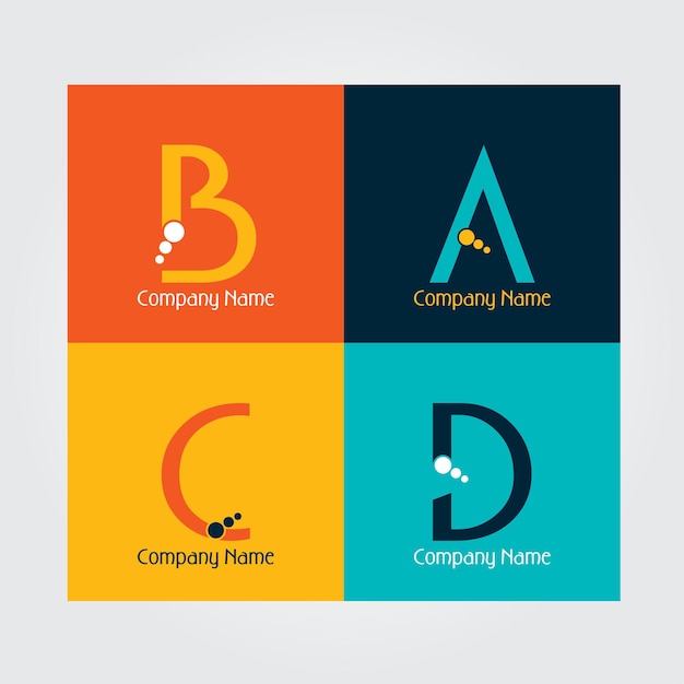 Colored alphabet Logo design