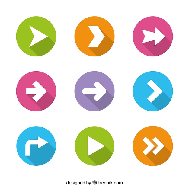 Vector colored arrows