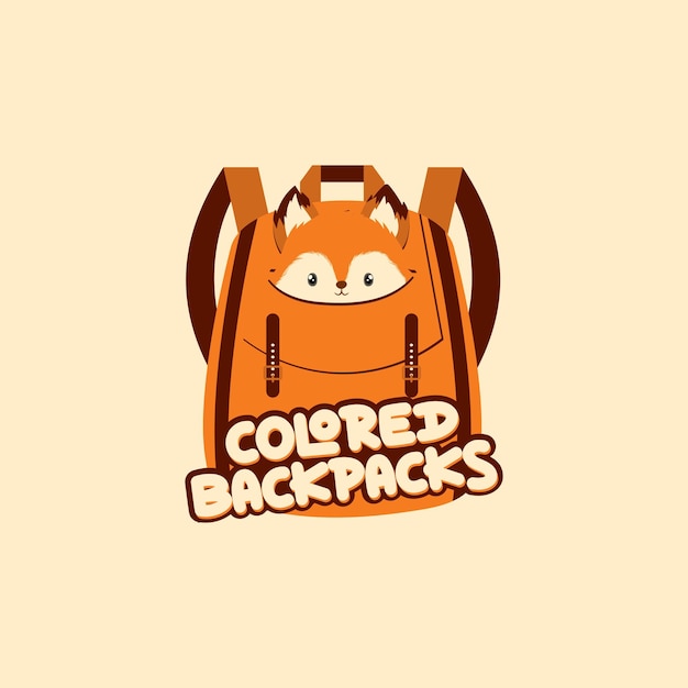 Premium Vector | Colored backpack logo