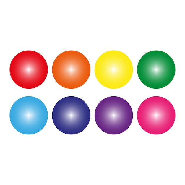 Colored balloons buttons. colorful balls and spheres. Vector illustration. EPS 10.