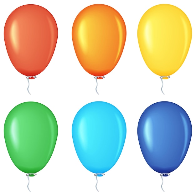 Colored balloons