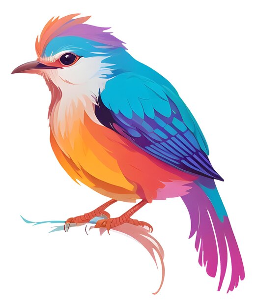 Вектор Иллюстрация цветного птичьего вектора peinr