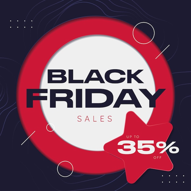 Colored black friday poster with special offers Vector