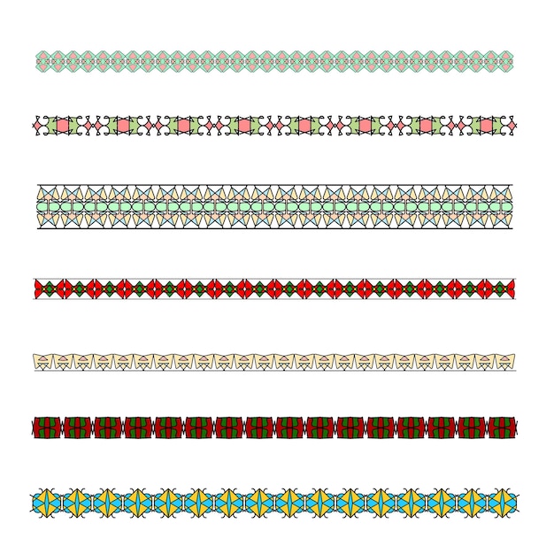Вектор Полоса с цветными бордюрами для дизайна