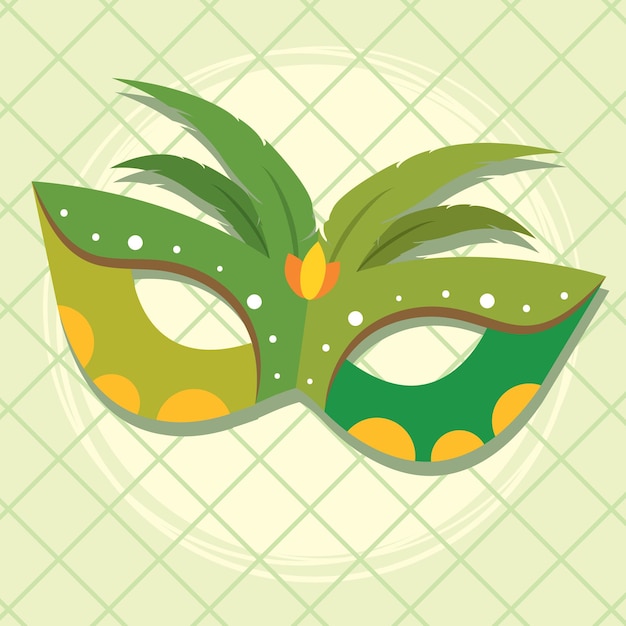 Цветная карнавальная маска Фестивальный вектор