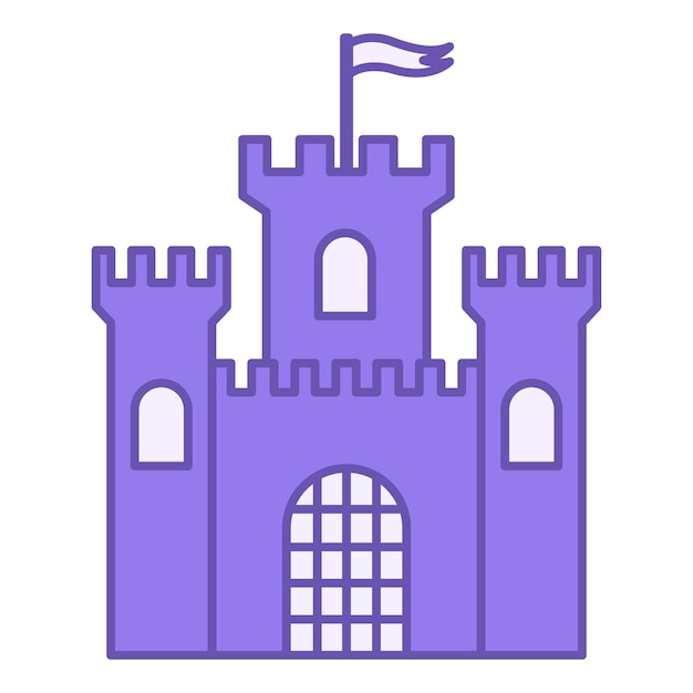 Vector colored castle icon