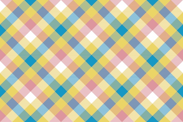 Colored check plaid seamless pattern