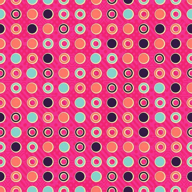 Colored circle geometric Seamless pattern
