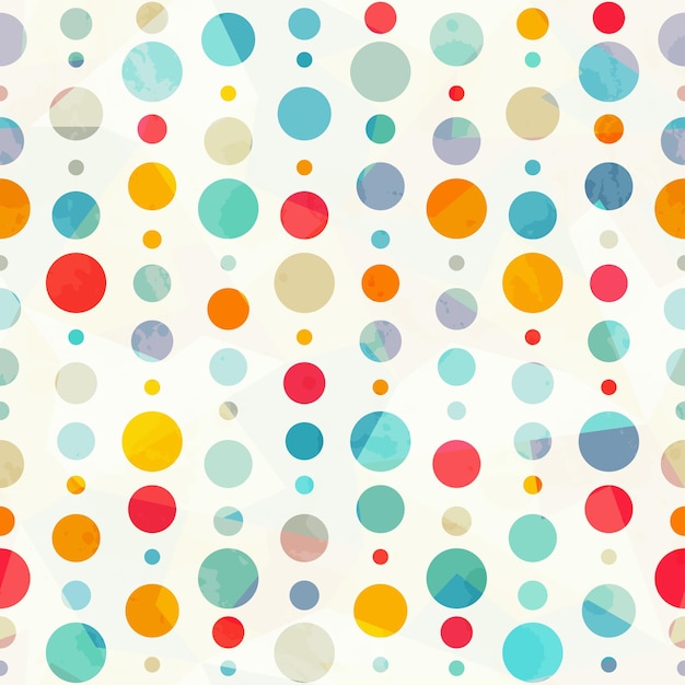 Colored circle seamless pattern