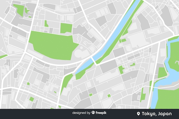 Vector colored city map to navigate design