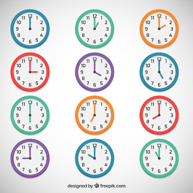 Colored clocks