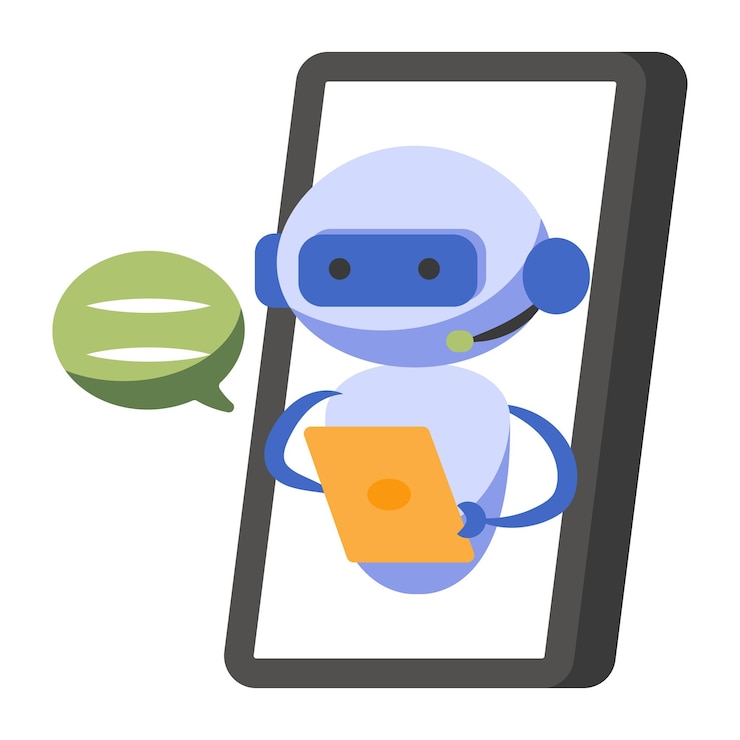Vector a colored design icon of mobile robot