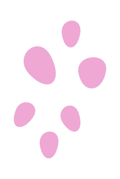 Colored doodle spots flat icon Showing direction