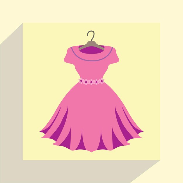 colored dress icon illustration background