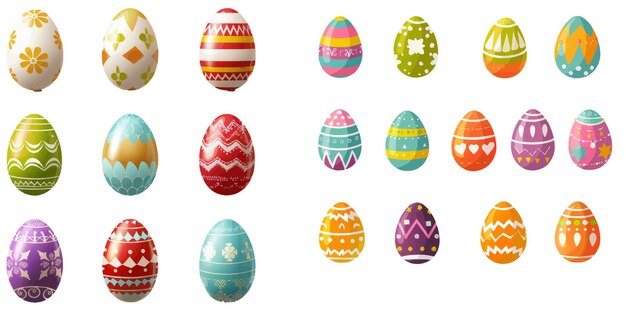 Colored easter eggs