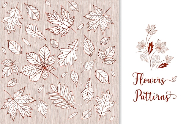 Colored Flowers Pattern Botanical Design for Print and Graphic Projects