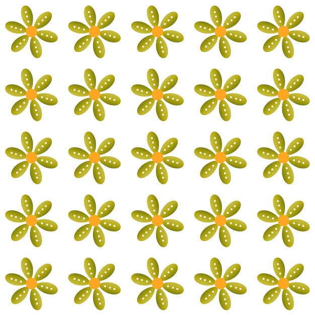 Vector colored flowers pattern