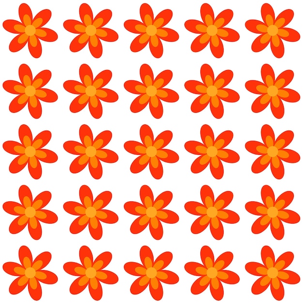 Vector colored flowers pattern