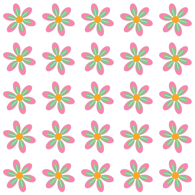 컬러 꽃 패턴