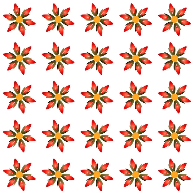 Colored Flowers Pattern