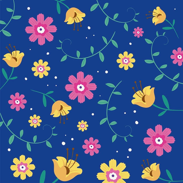 Colored flowers wallpaper