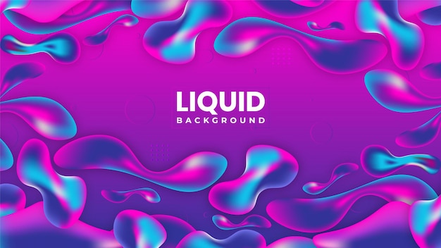 Vector colored gradient liquid futuristic background