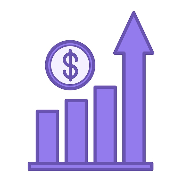 Vector colored growth icon