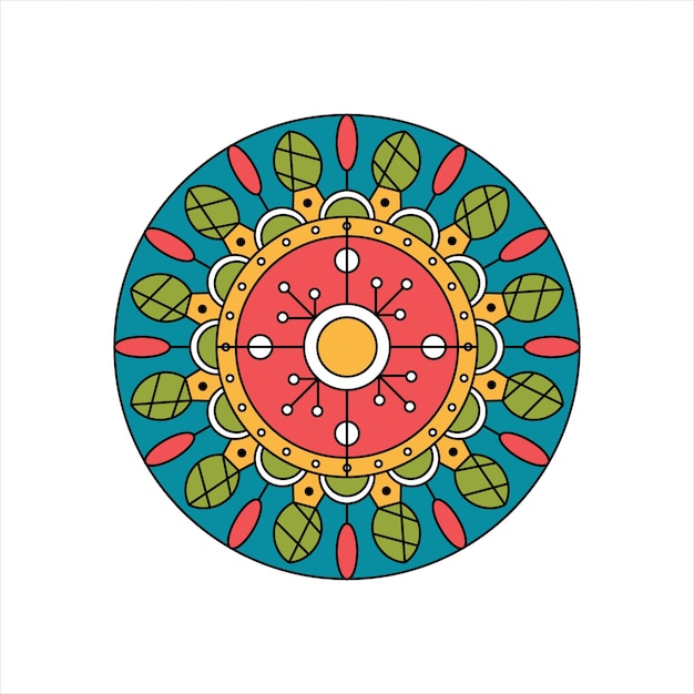 Mandala indiana colorata