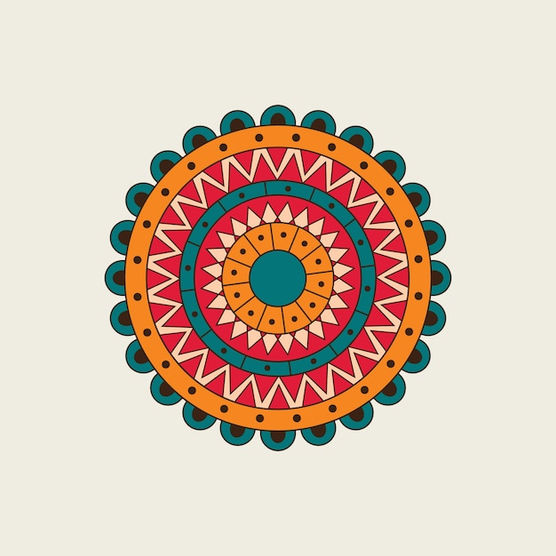 Colored indian mandala