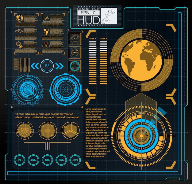 Colored infographic digital illustration. dashboard theme creative infographic